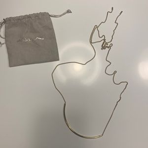 Gold customizable Length choker necklace